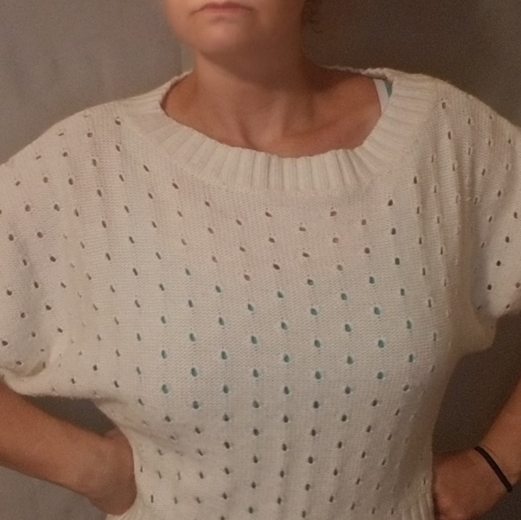 Bat wing sweater crop top SEXY UNIQE EVERCHNGING - Picture 2 of 5